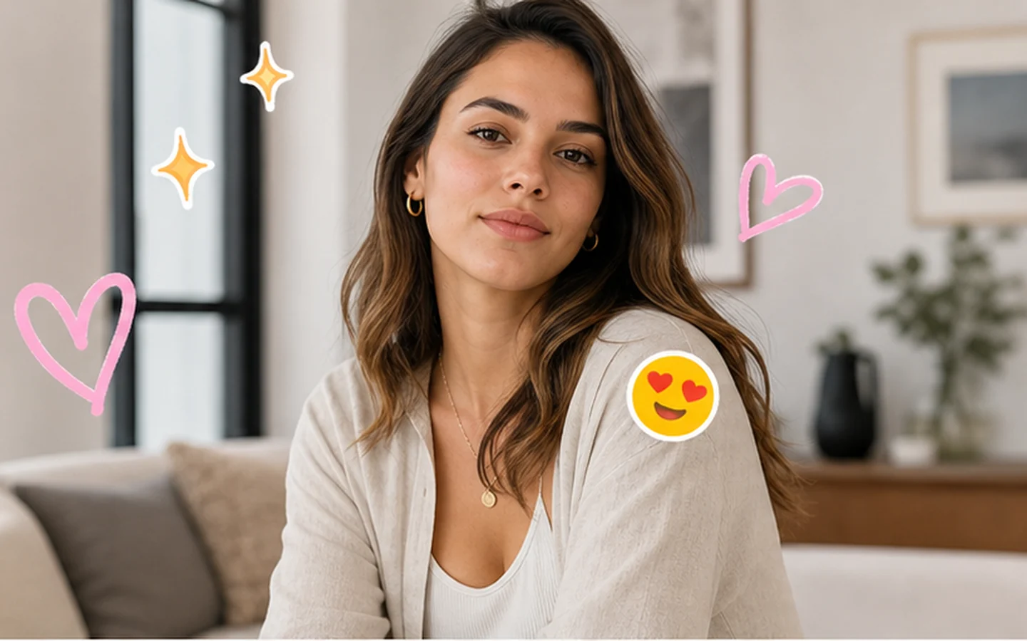 Magic Eraser removes stickers from a portrait photo