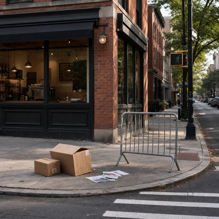 Street photo sample for removing unwanted objects