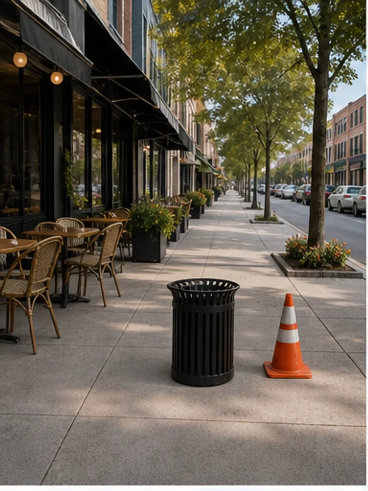 Street photo before removing objects