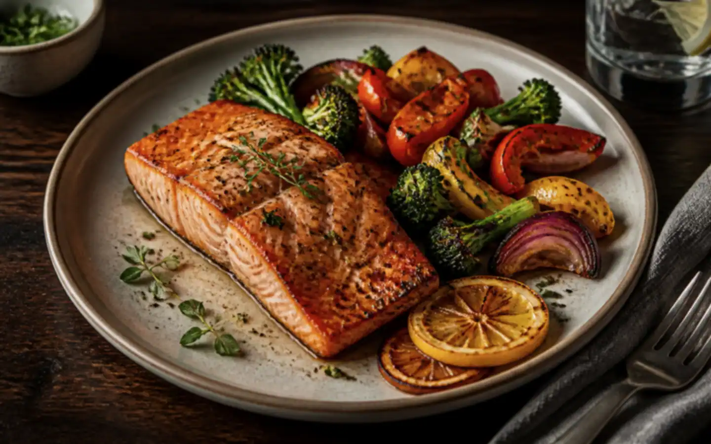 Food image before and after sharpening